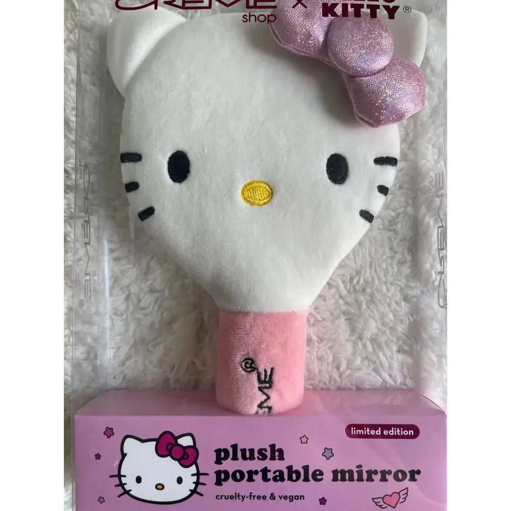 Hello Kitty The Creme Shop X Luxury Limited Edition Plush Handheld Mirror NEW
